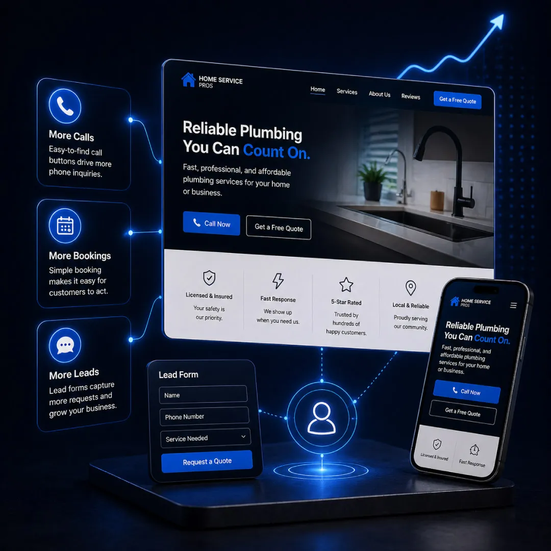 High-converting local business website design built to generate phone calls, quote requests and booked jobs